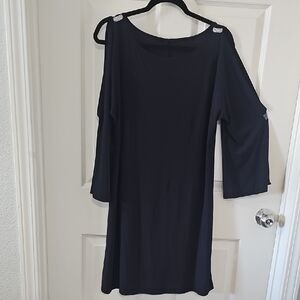Elegant Black Cold Shoulder Dress